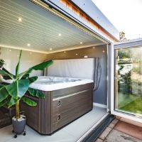 hydropool hot tub at home