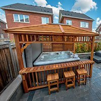 hydropool hot tub enclosure